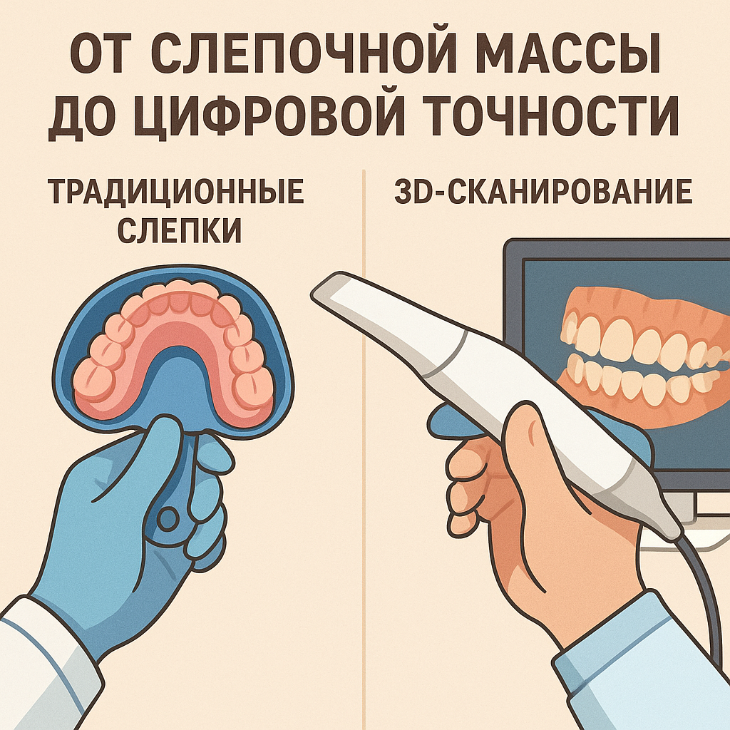 Традиционные слепки - 3D-сканирование